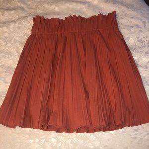 DO+BE Pleated Burnt Orange Skort